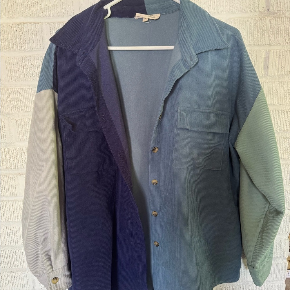 Peach Love Multi-Color Corduroy Jacket